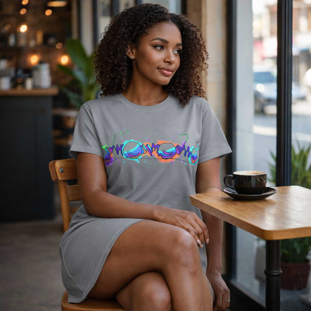 AC Graffiti Chrome T-Shirt Dresss