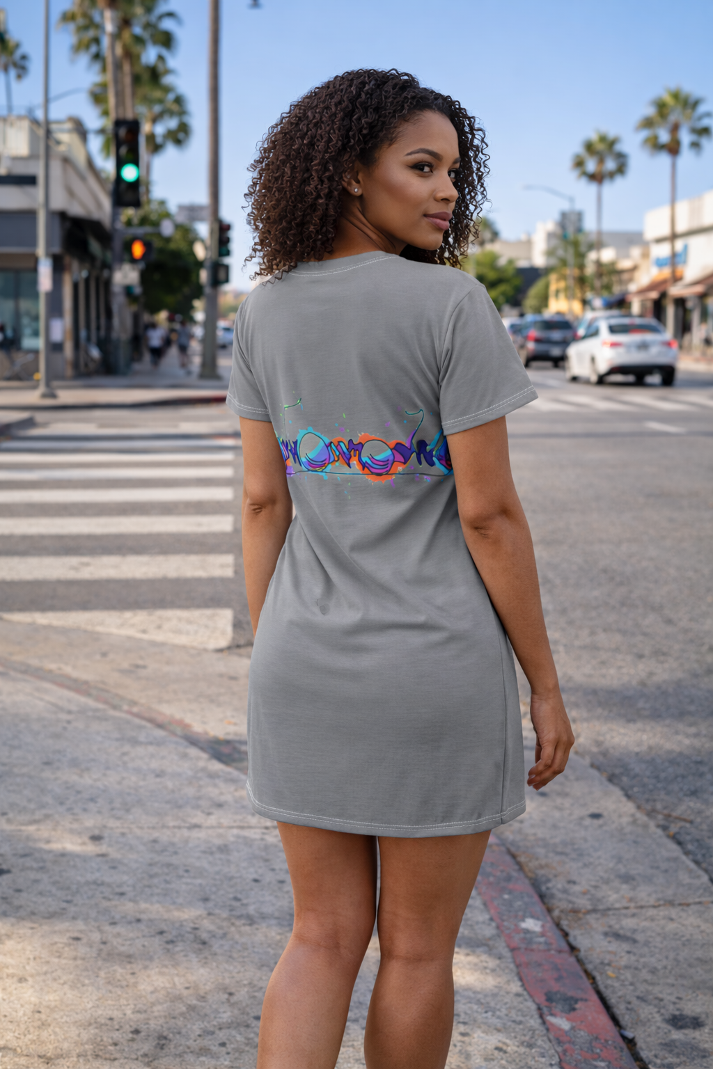 AC Graffiti Chrome T-Shirt Dresss