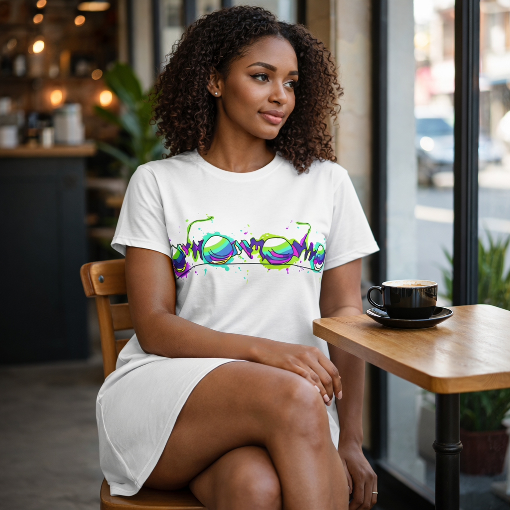 AC Graffiti Chrome T-Shirt Dresss