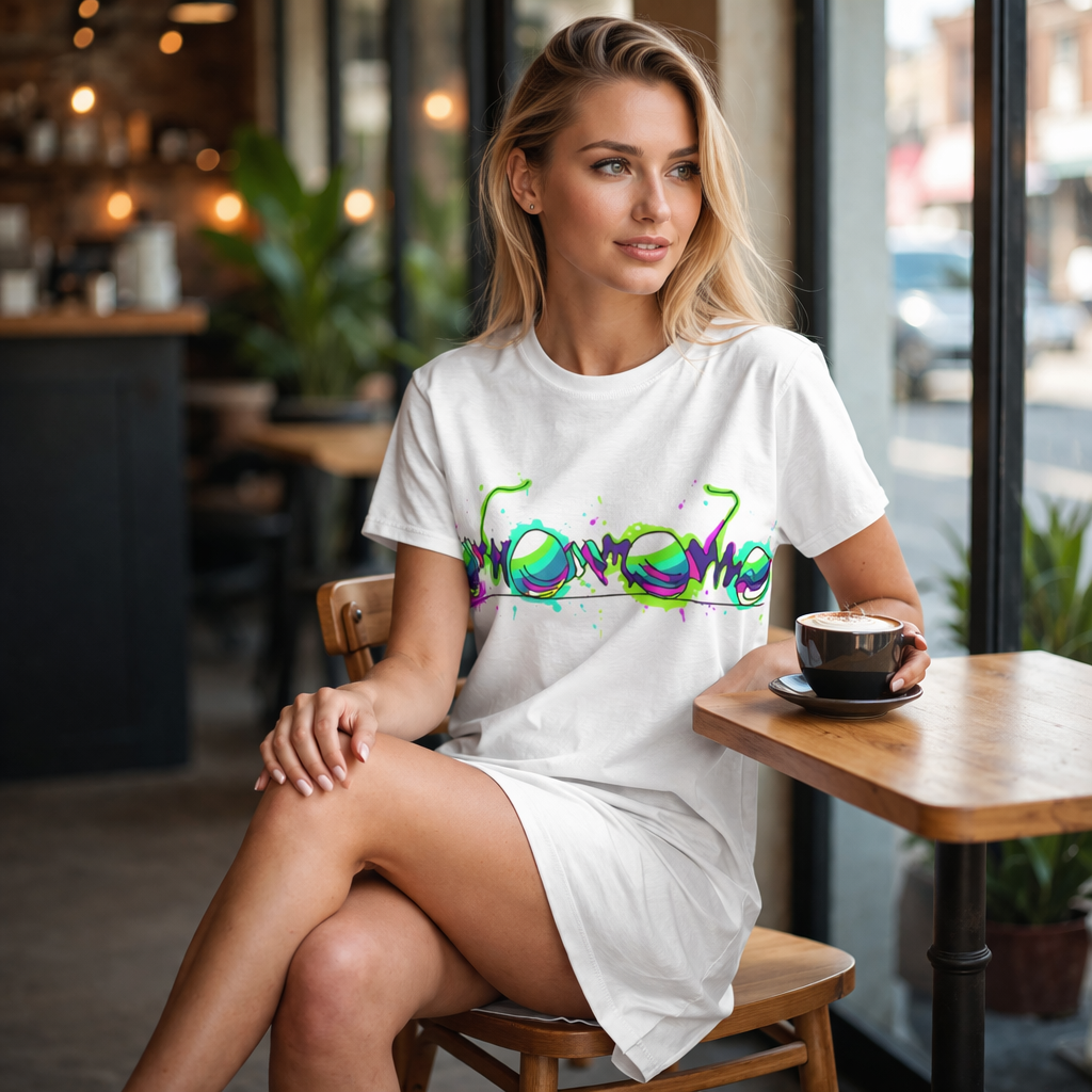 AC Graffiti Chrome T-Shirt Dresss